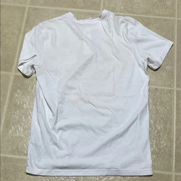 Abercrombie & Fitch White Henley Tee with Navy Logo - Picture 4 of 4